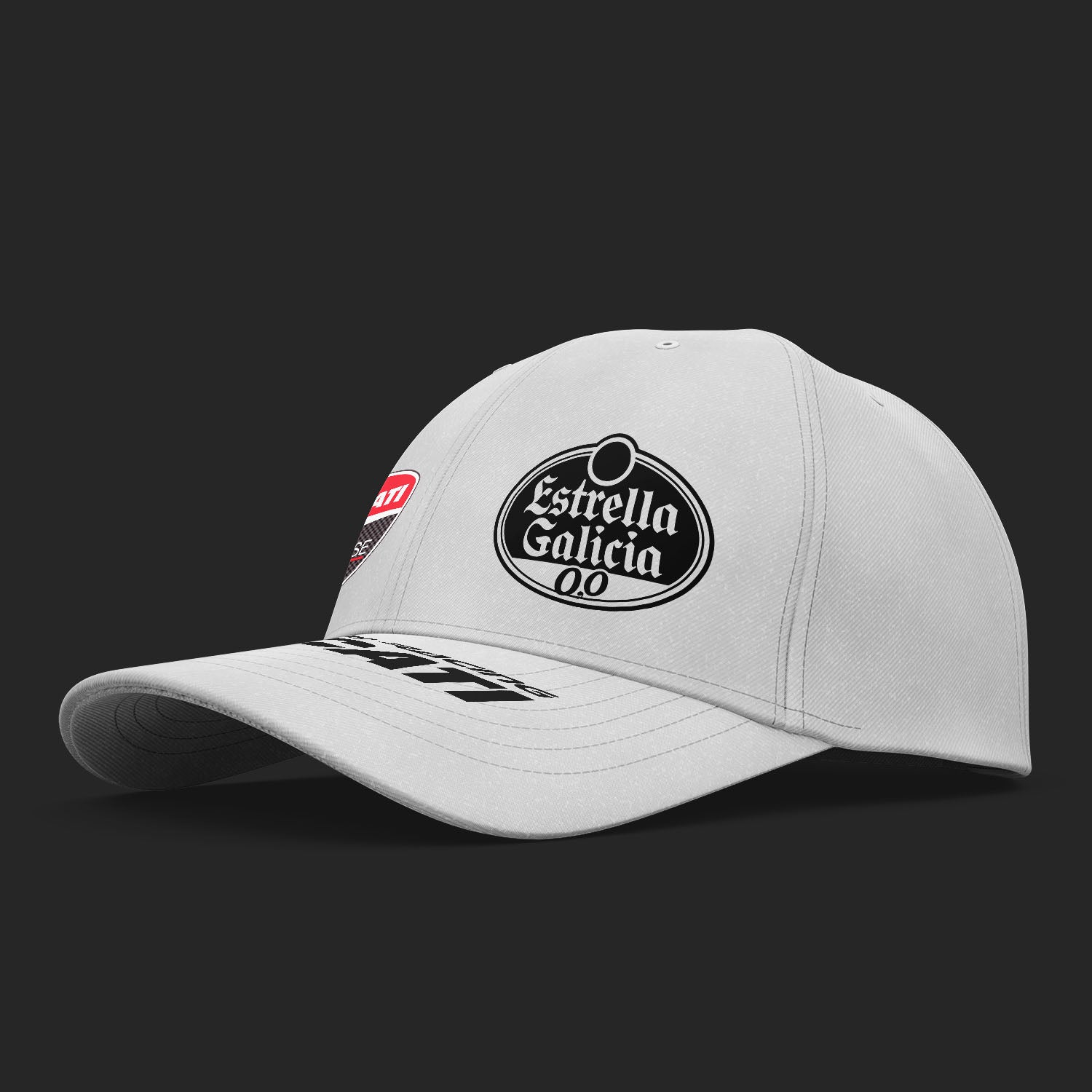 D Gresini Inspired 6 Panel WHITE Cap
