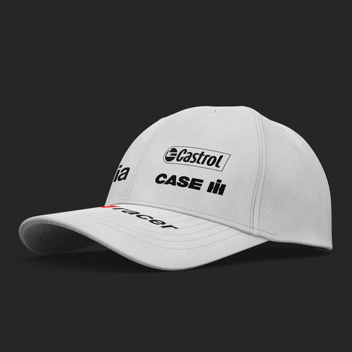 #be a racer inspired 6 Panel White Cap