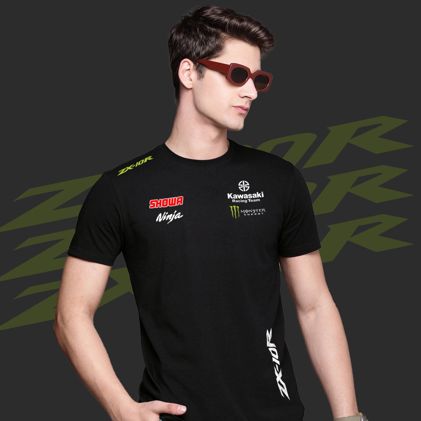 KRT Moto GP Racing Team Black Cotton T-shirt