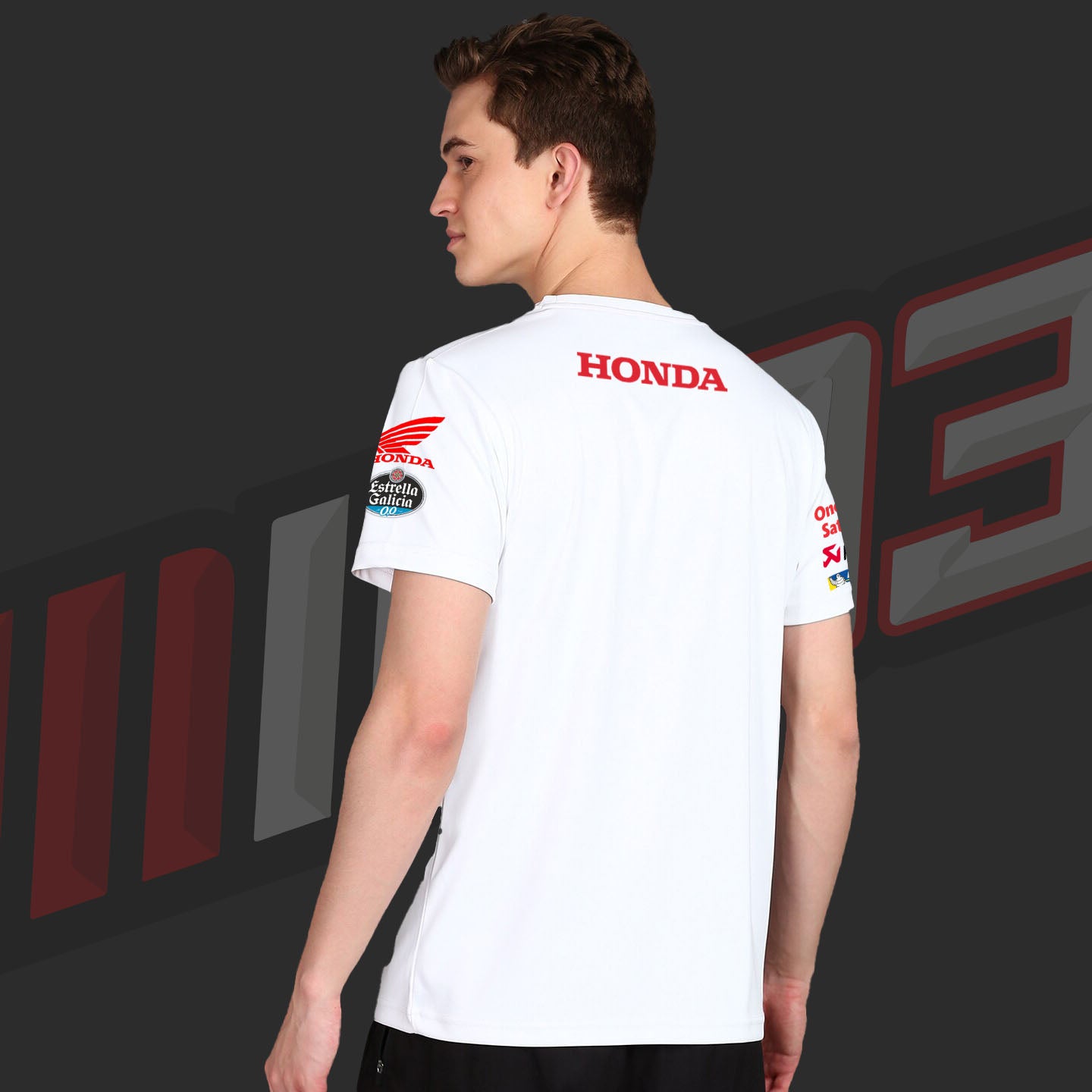 Marc Marquez Honda Moto GP Racing Team White Cotton T-shirt