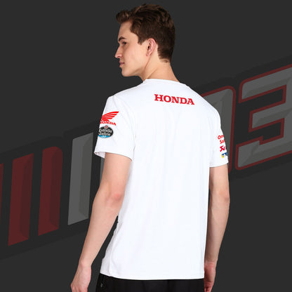 Marc Marquez HRC Moto GP Racing Team White Cotton T-shirt