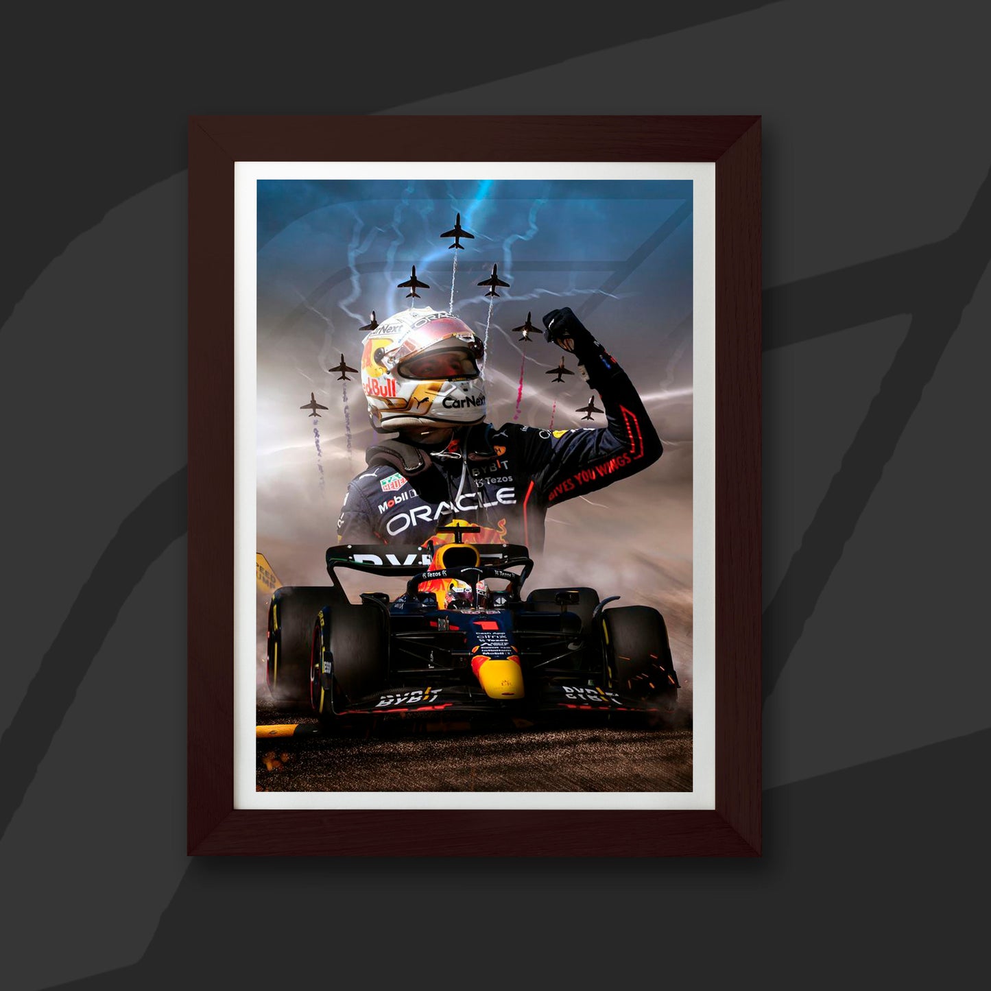 Max Verstappen Fan Art Framed Poster