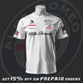 Kimi Räikkönen AR F1 Racing Team Inspired White Cotton T-shirt