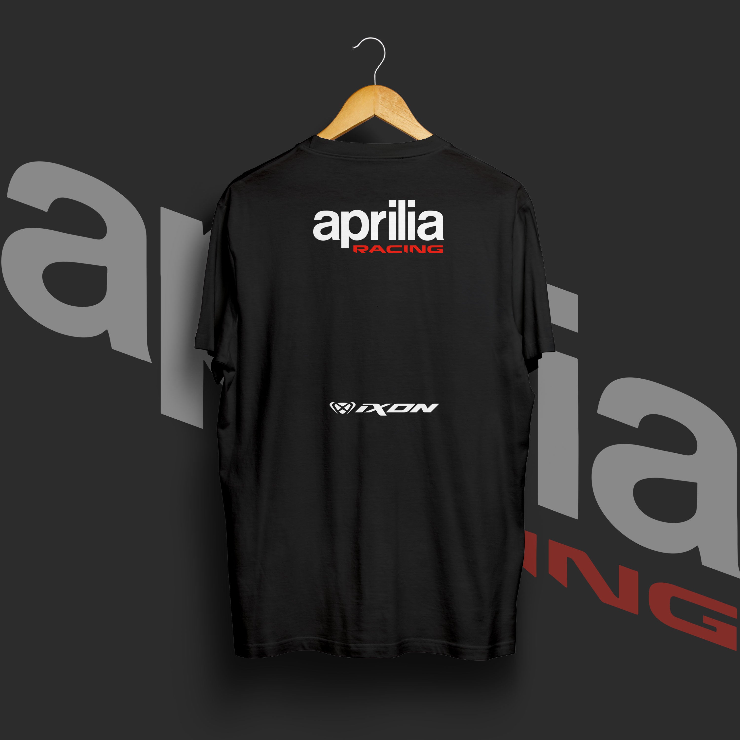 A Racing Black Cotton T-shirt