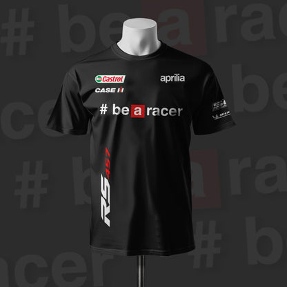 Aprilia RS457 Racing Black Cotton T-shirt