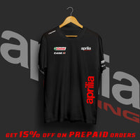 A Racing Black Cotton T-shirt