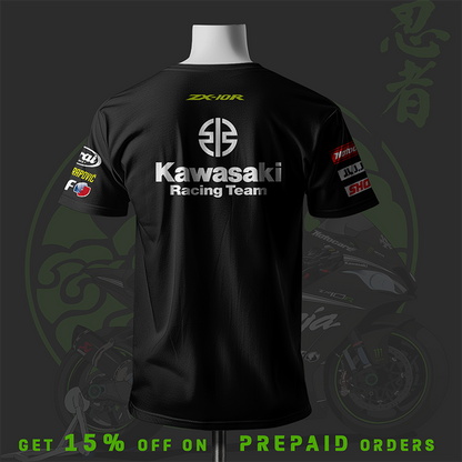 KRT Ninja 2.0 Moto GP Racing Team Black Cotton T-shirt