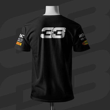 Max Verstappen F1 Racing Team Inspired Black Cotton T-shirt