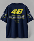 VR 46 M GP 2.0 Inspired Oversize Navy blue Cotton T-shirt