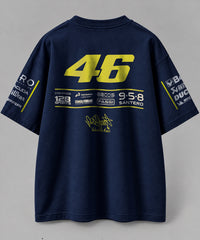VR 46 M GP 2.0 Inspired Oversize Navy blue Cotton T-shirt
