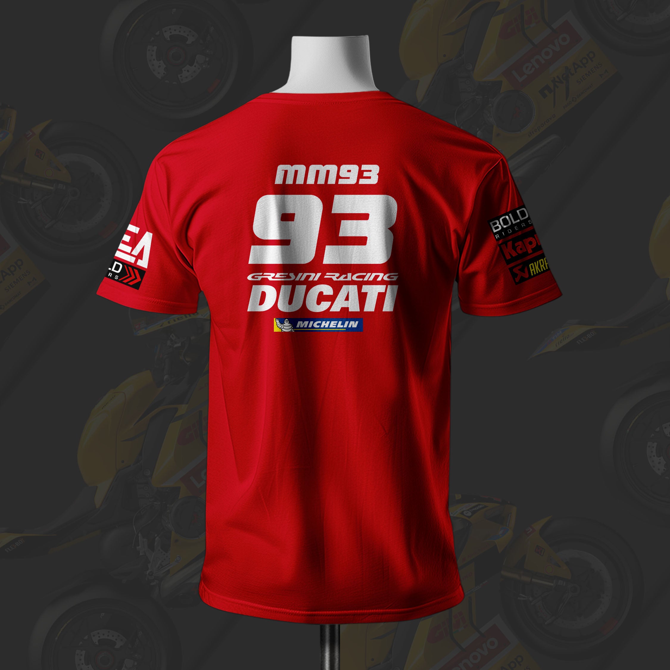 D Gresini Racing Inspired Red Cotton T-shirt