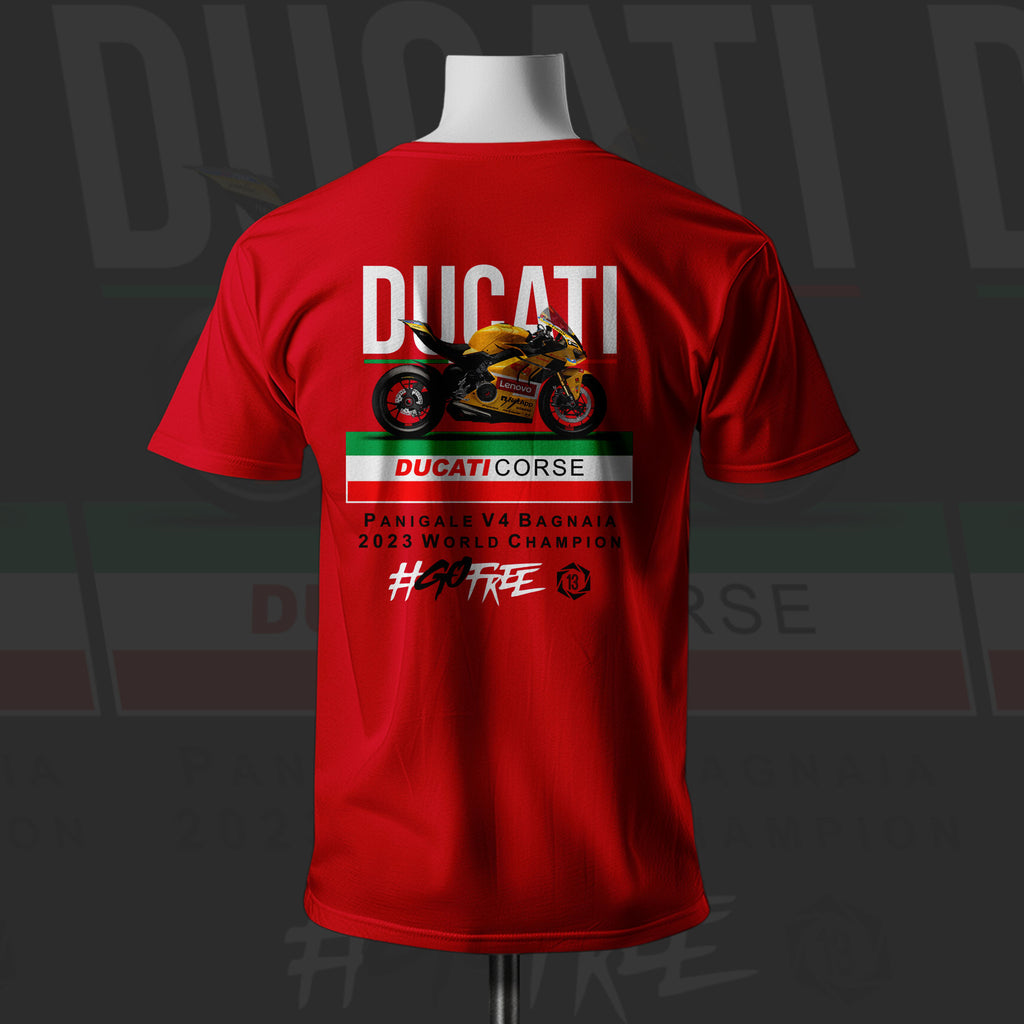 D Panigale V4 inspired Art Red Cotton T-shirt