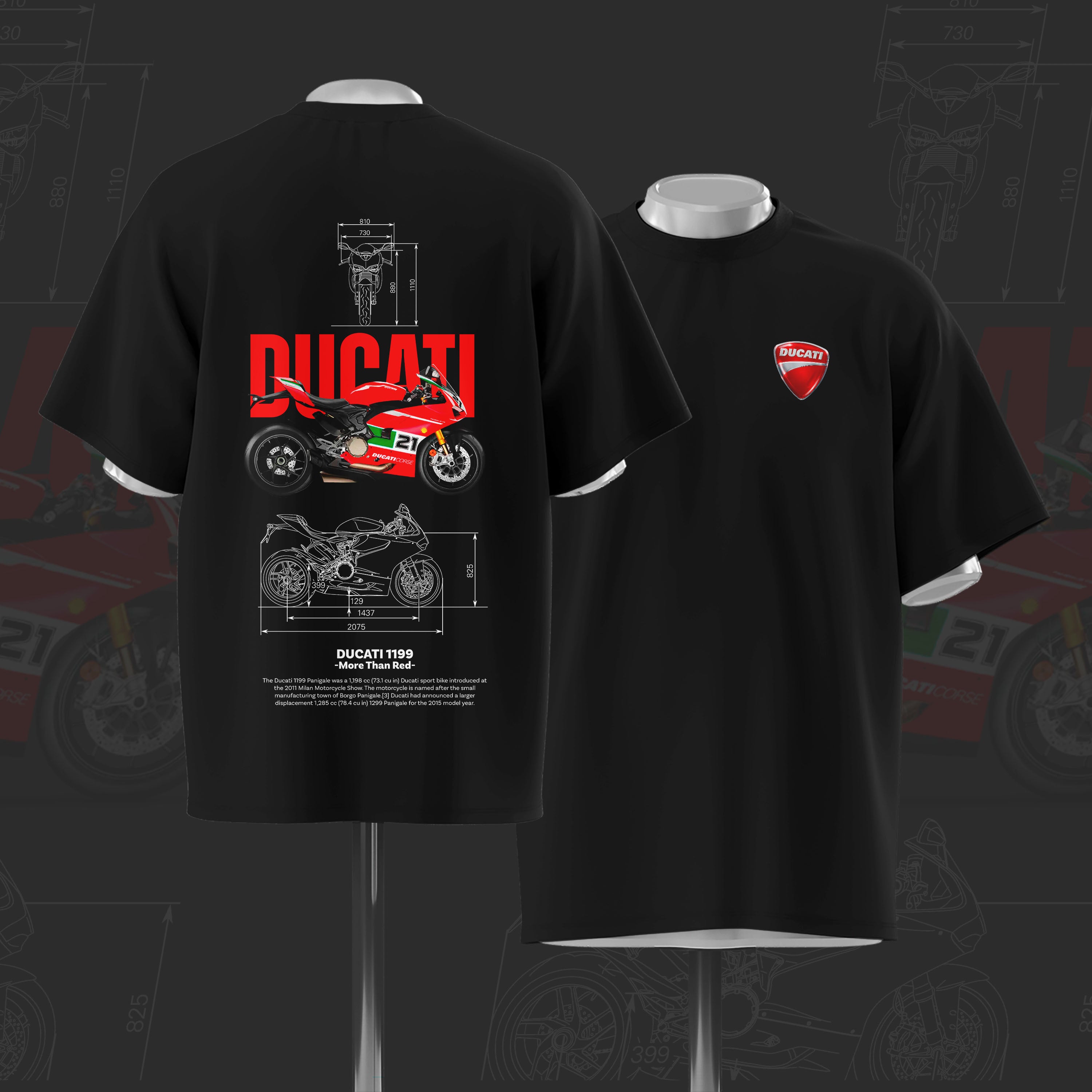 D 1199 Art Oversize Black Cotton T-shirt