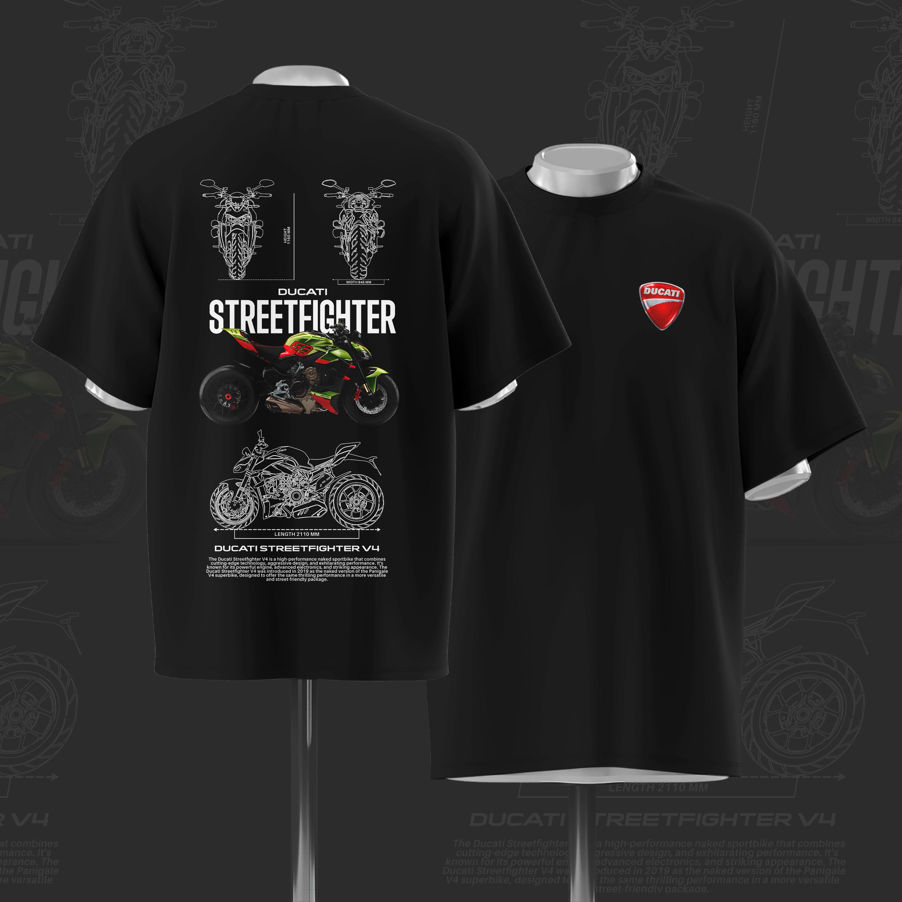D Street fighter Art Oversize Cotton T-shirt 2.0