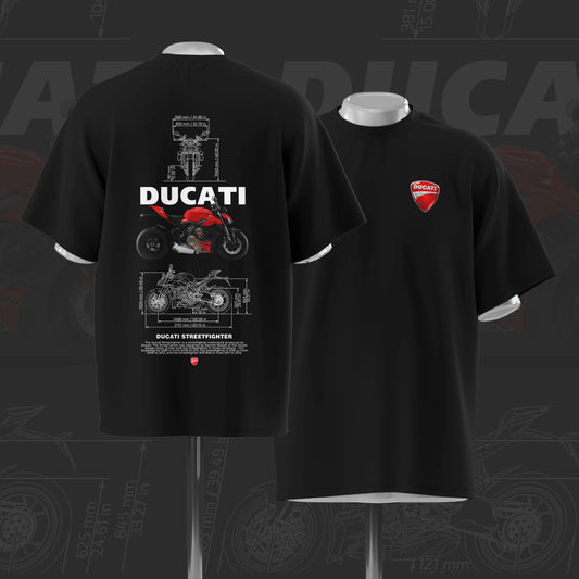 Ducati Street fighter Art Oversize Cotton T-shirt