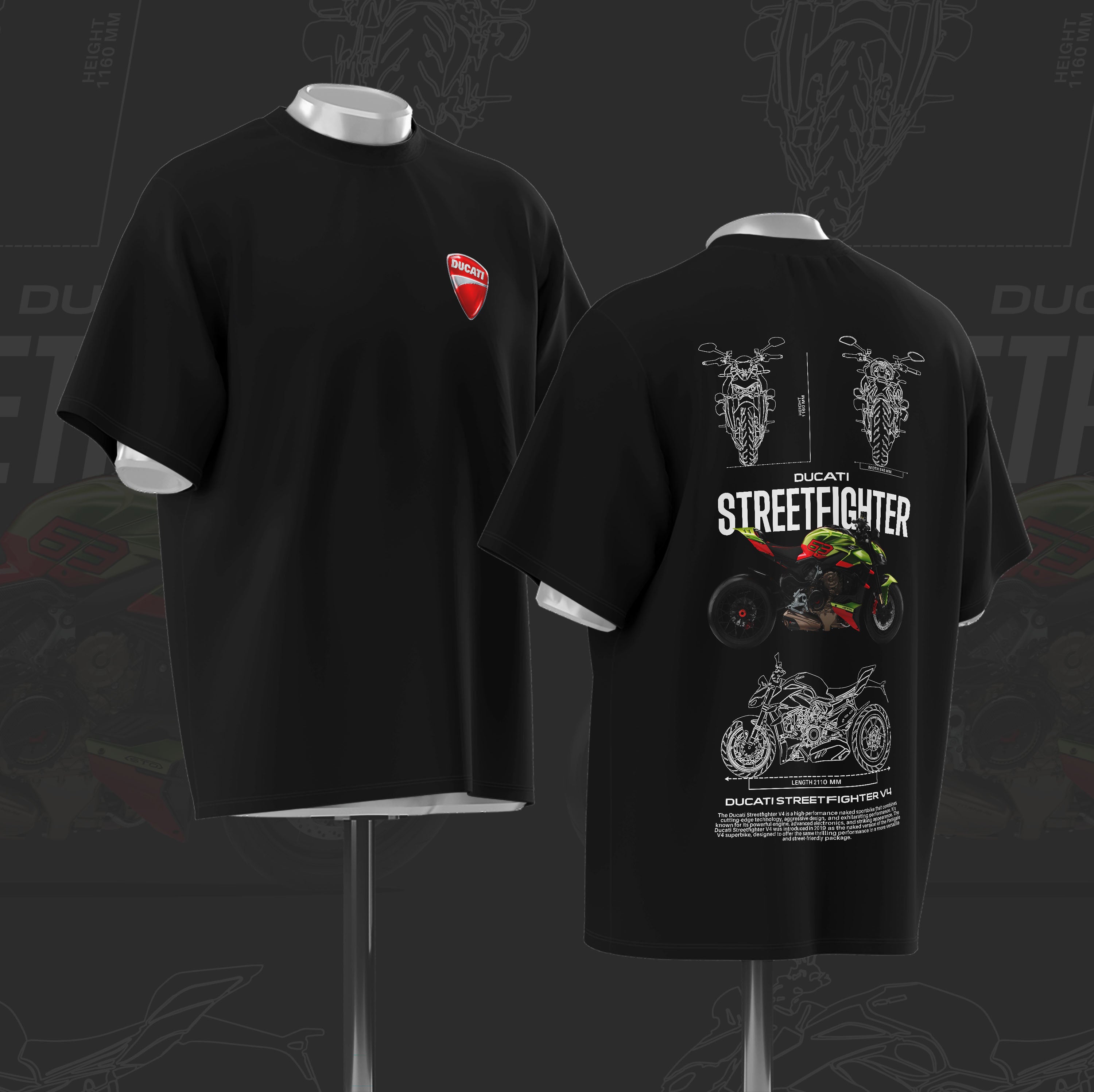 D Street fighter Art Oversize Cotton T-shirt 2.0