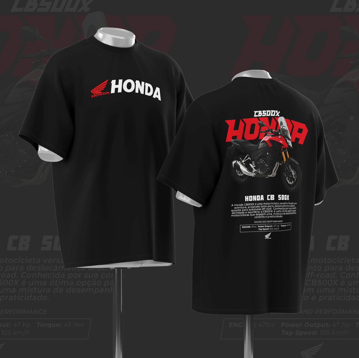 CB 500X Art Oversize Cotton T-shirt