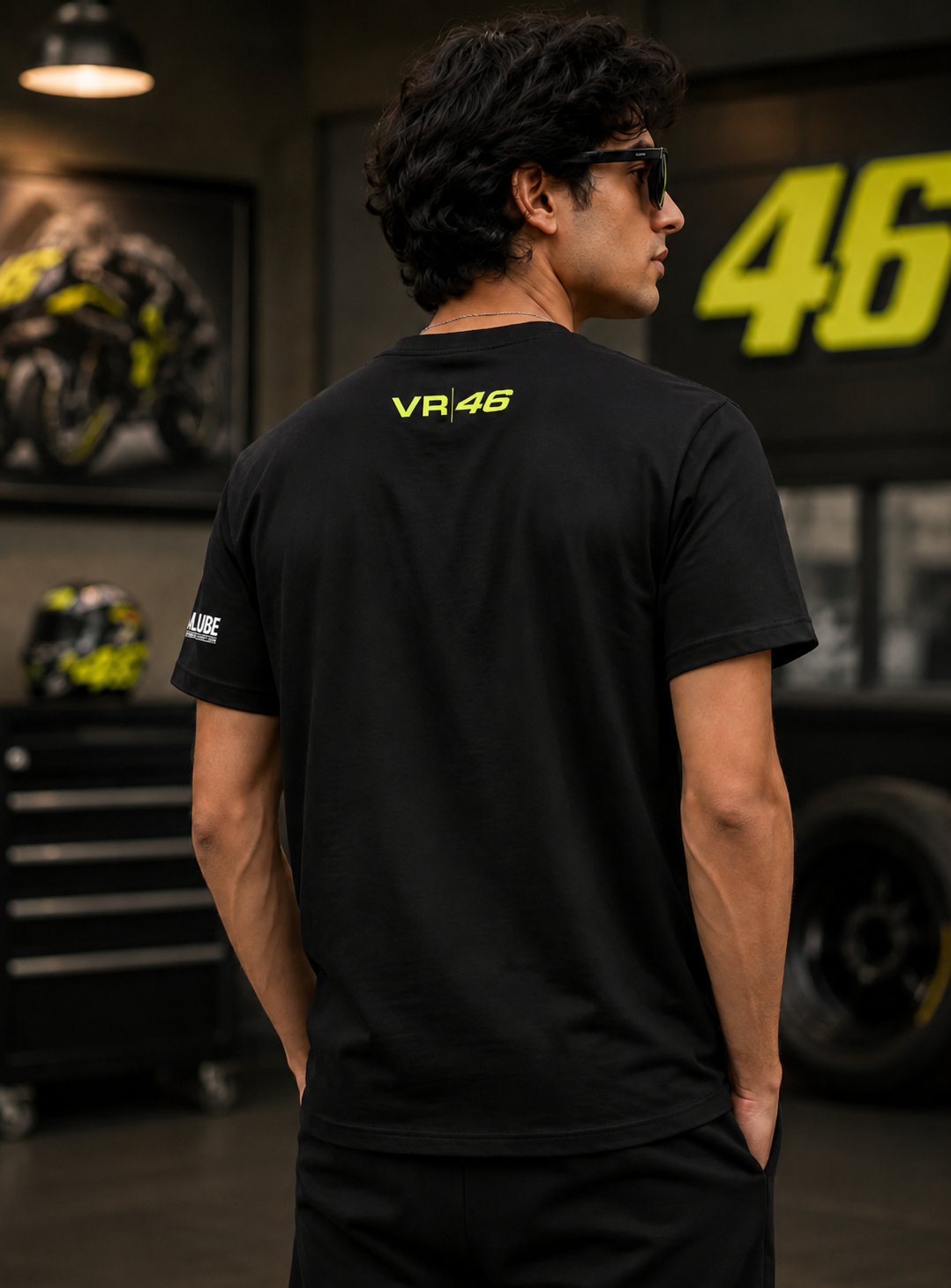 Valentino Rossi VR46 2.0 Black Cotton T-Shirt