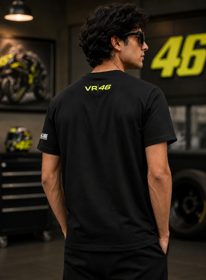 Valentino Rossi VR46 2.0 Black Cotton T-Shirt