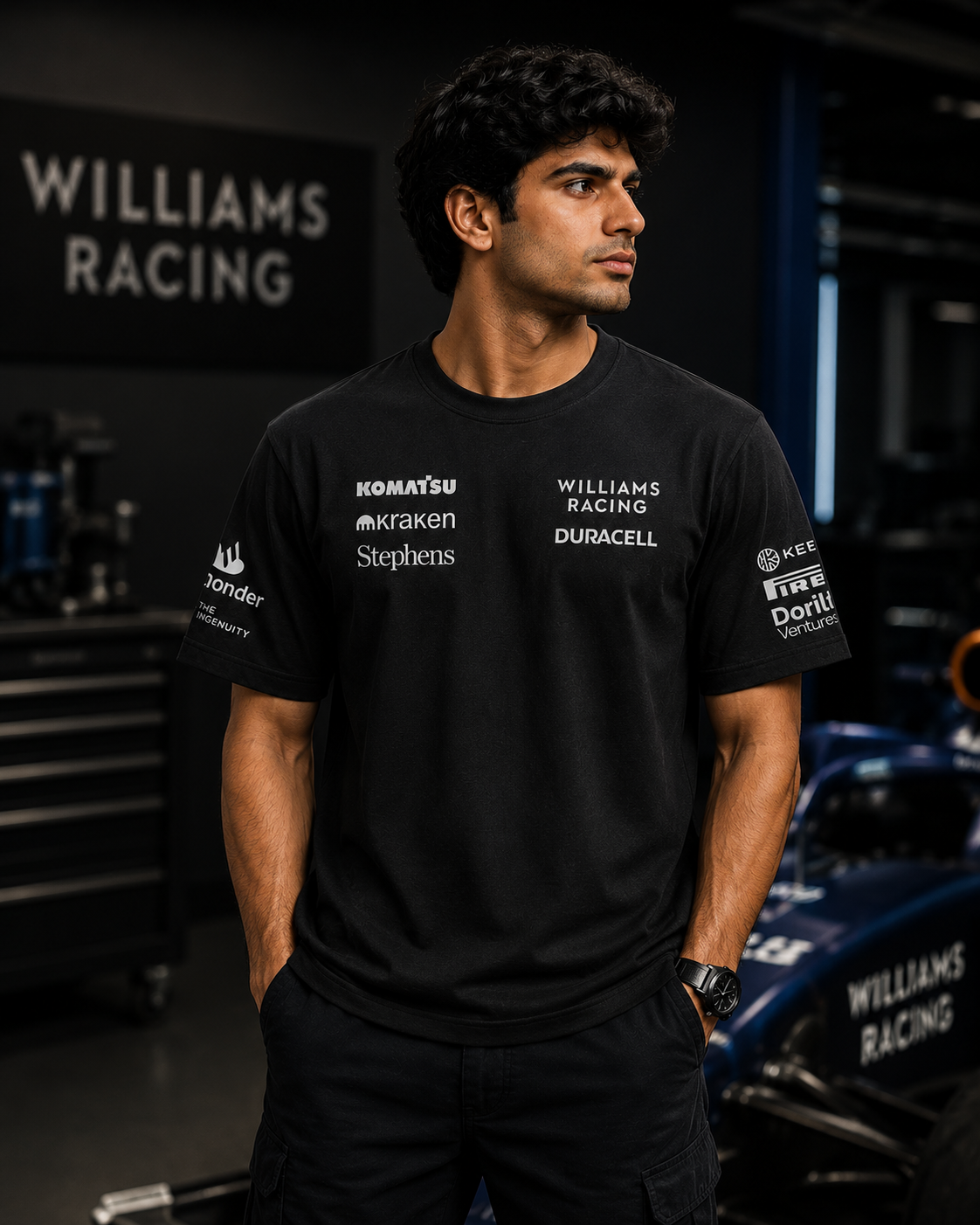 Carlos Sainz Inspired Black Cotton  T-shirt