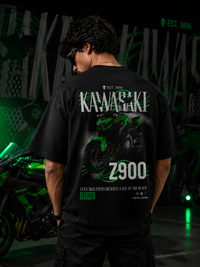 KRT Z900 Art Oversize Black Cotton T-shirt