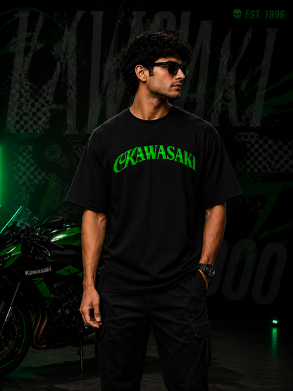 KRT Z900 Art Oversize Black Cotton T-shirt