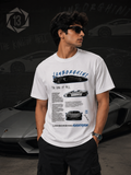 Lambo Inspired Art White Cotton T-shirt
