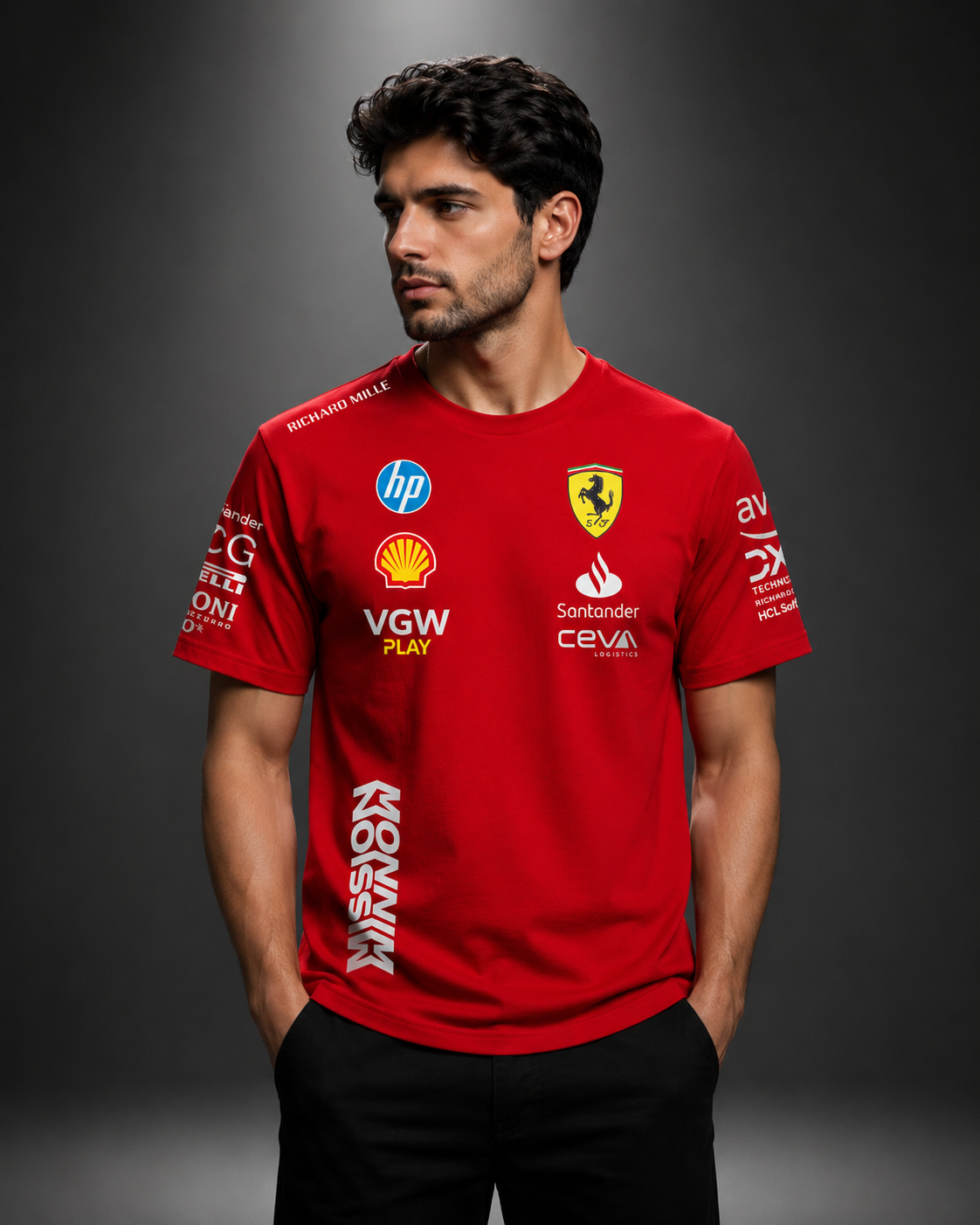Legend's Classic New F1 Racing Team Edition Red Cotton T-shirt