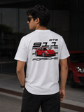 Porshe Fan Art White Cotton T-Shirt
