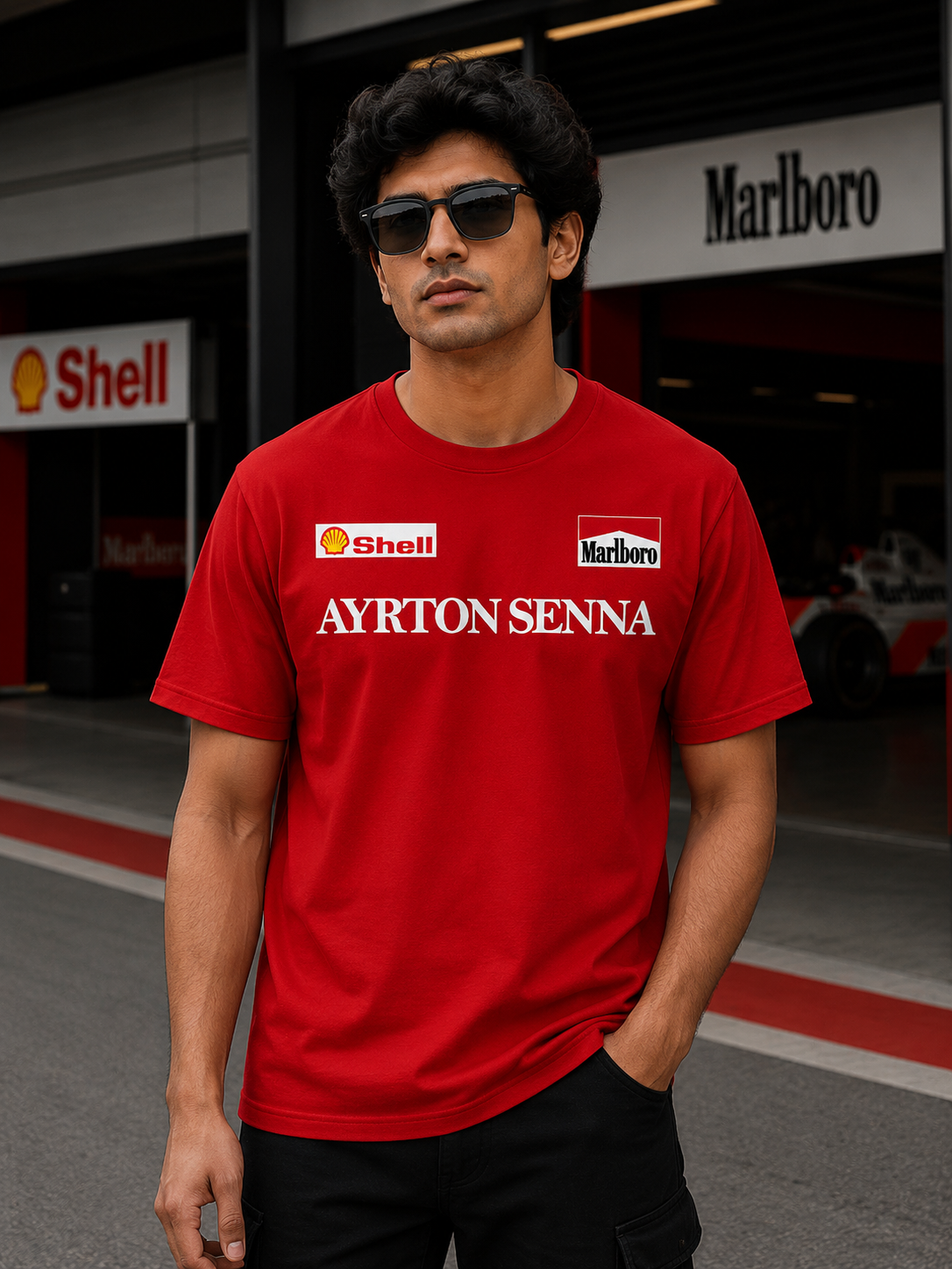 Ayrton Senna F1 Racing Team Cotton T-shirt