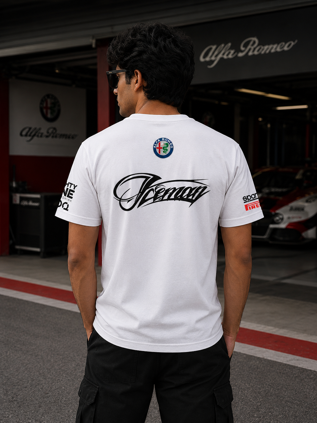 Kimi Räikkönen AR F1 Racing Team Inspired White Cotton T-shirt