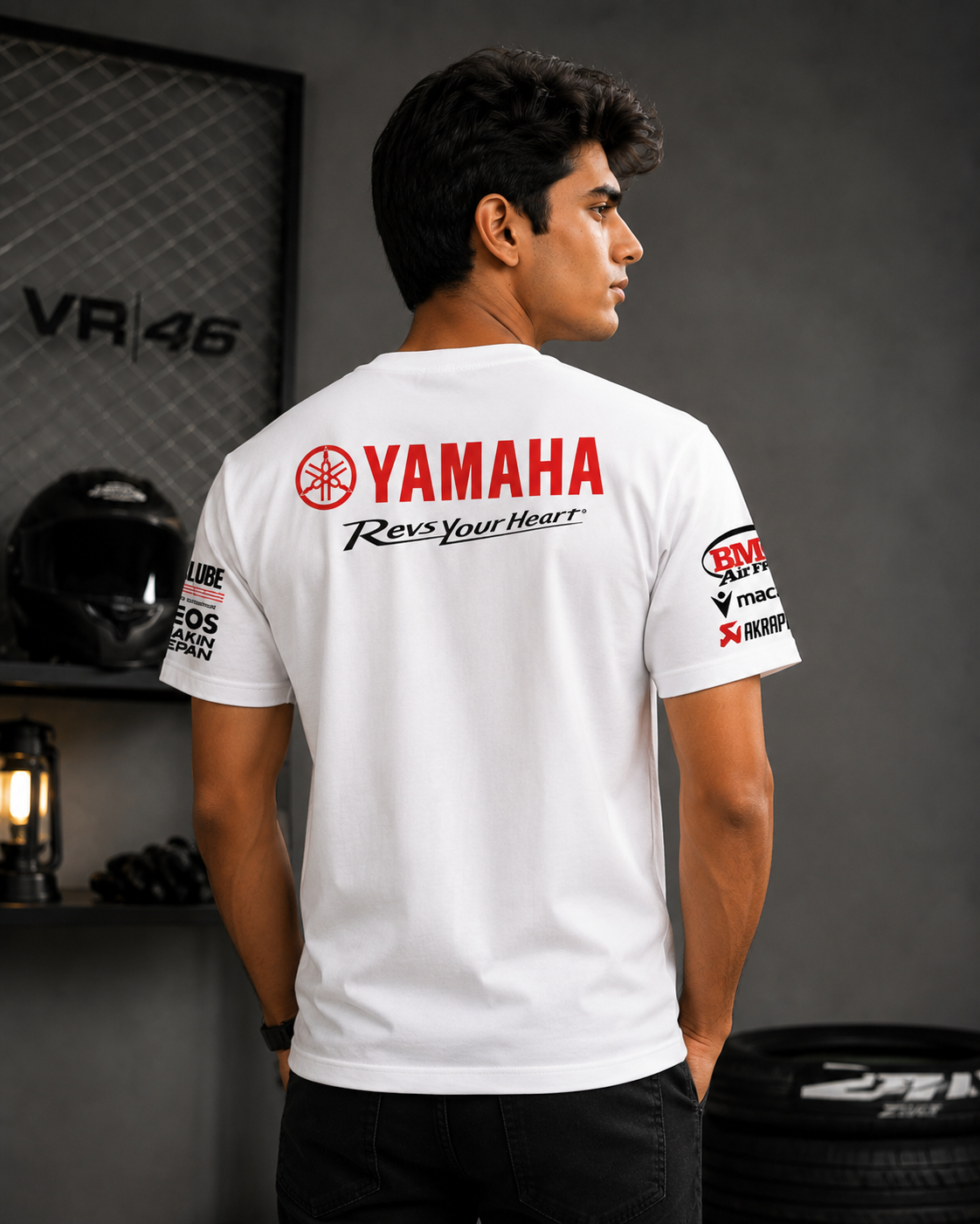 Valentino Rossi VR46 White Cotton T-Shirt