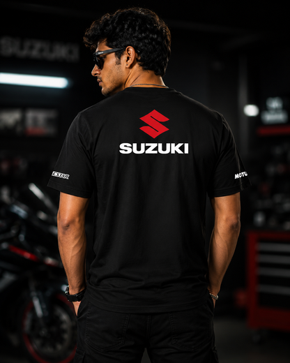 S Racing Team Black Cotton T-Shirt