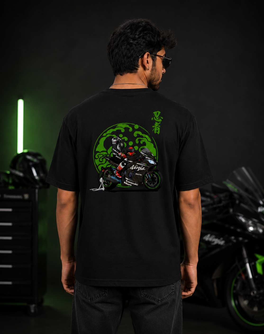 KRT Ninja ZX-10R Fan Art Black Cotton T-Shirt