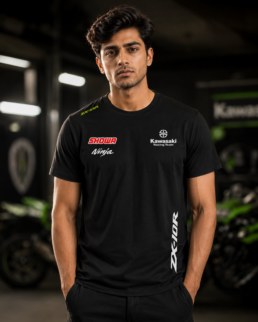 KRT Moto GP Racing Team Black Cotton T-shirt