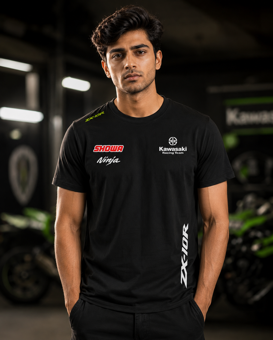 KRT Moto GP Racing Team Black Cotton T-shirt