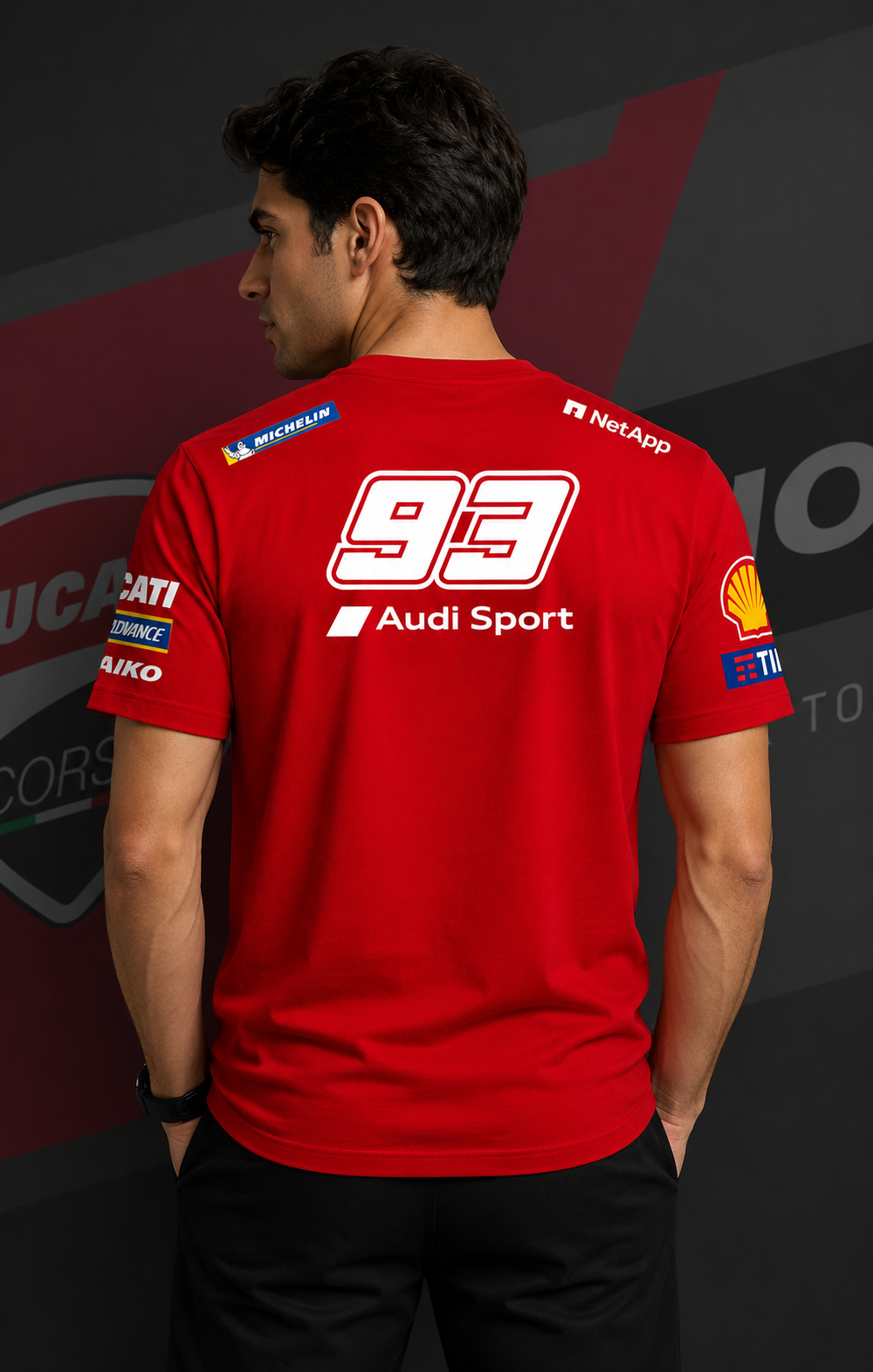 Marc Marquez Edition Inspired Red Cotton T-shirt
