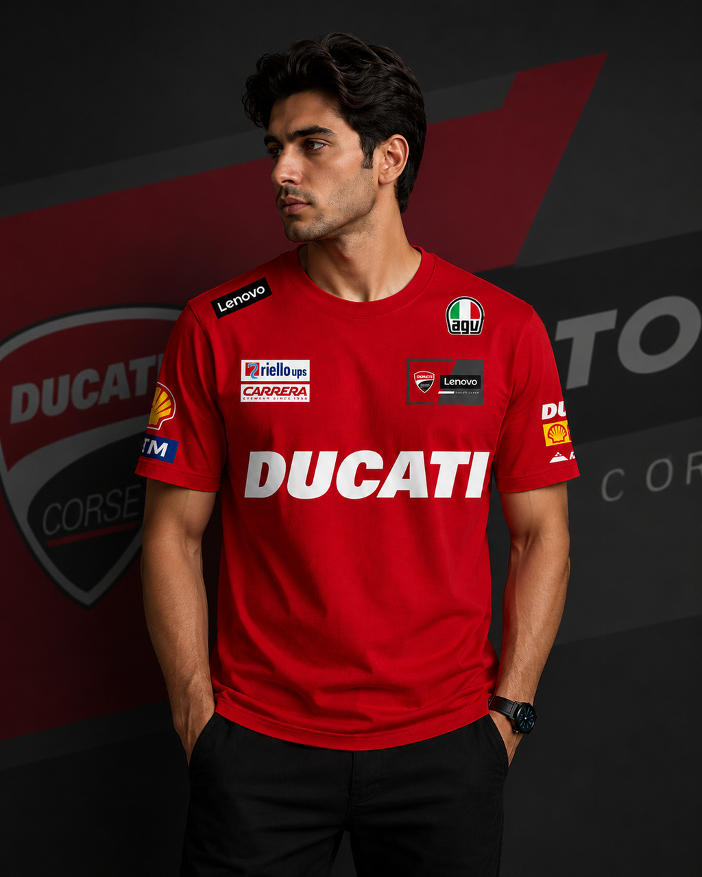 Marc Marquez Edition Inspired Red Cotton T-shirt