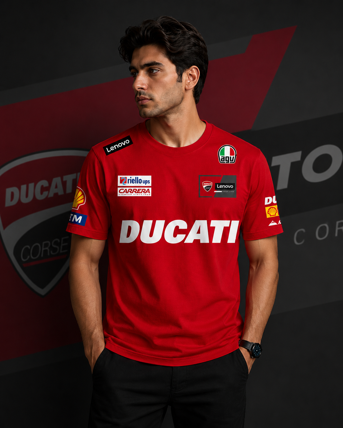 Marc Marquez Edition Inspired Red Cotton T-shirt
