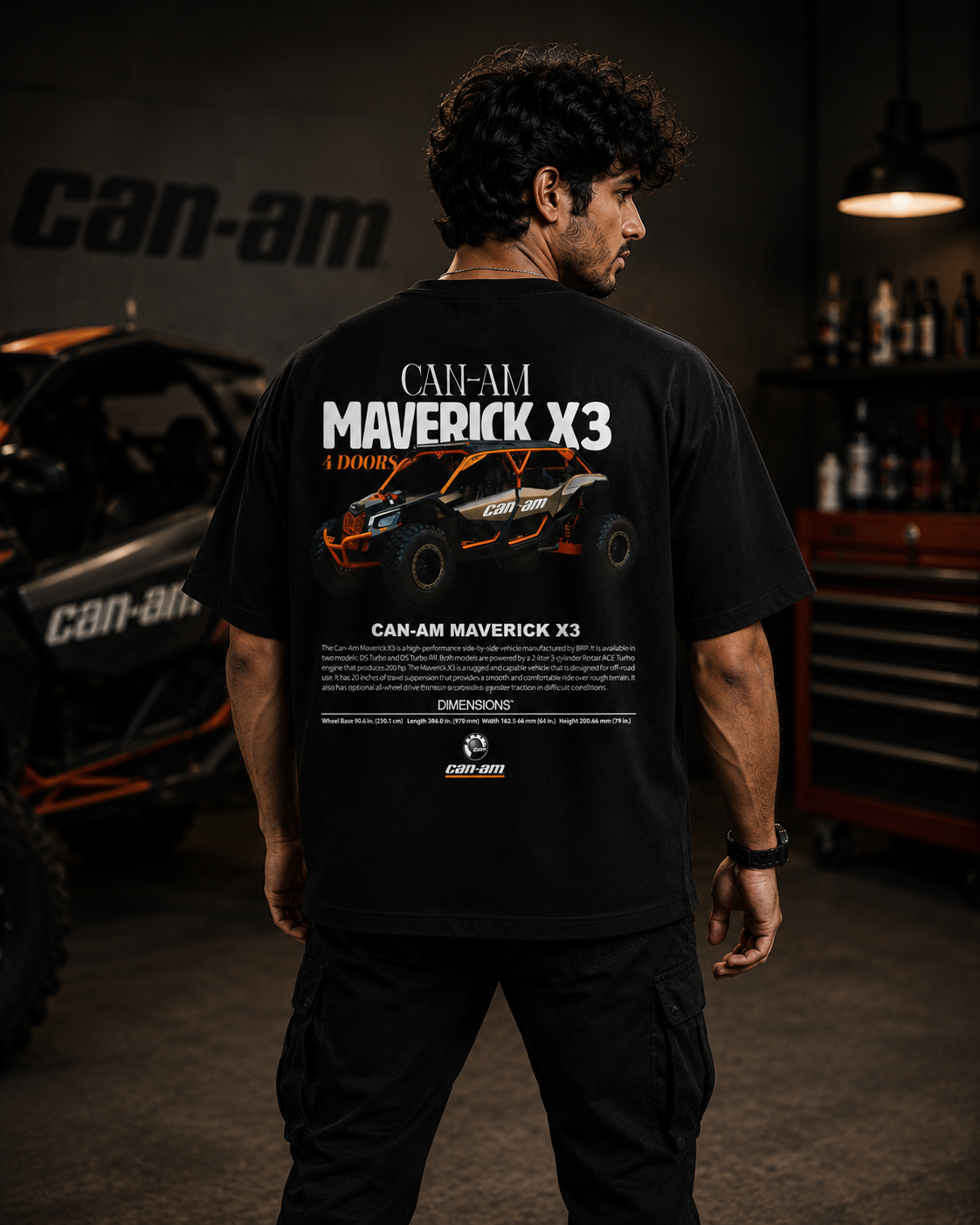 CAN-AM Maverick X3 SxS Art Oversize Cotton T-shirt