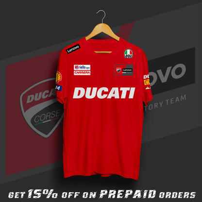 Marc Marquez Ducati Edition Inspired Red Cotton T-shirt
