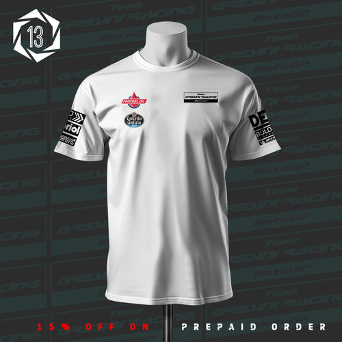 Gresini Moto GP Racing Team Inspired White Cotton T-shirt