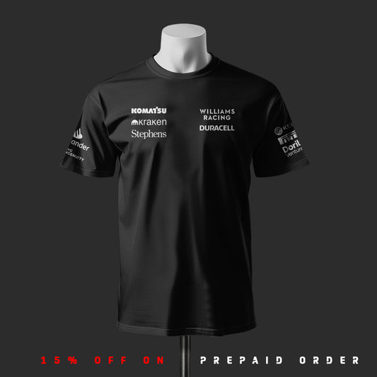 Carlos Sainz Inspired Black Cotton  T-shirt