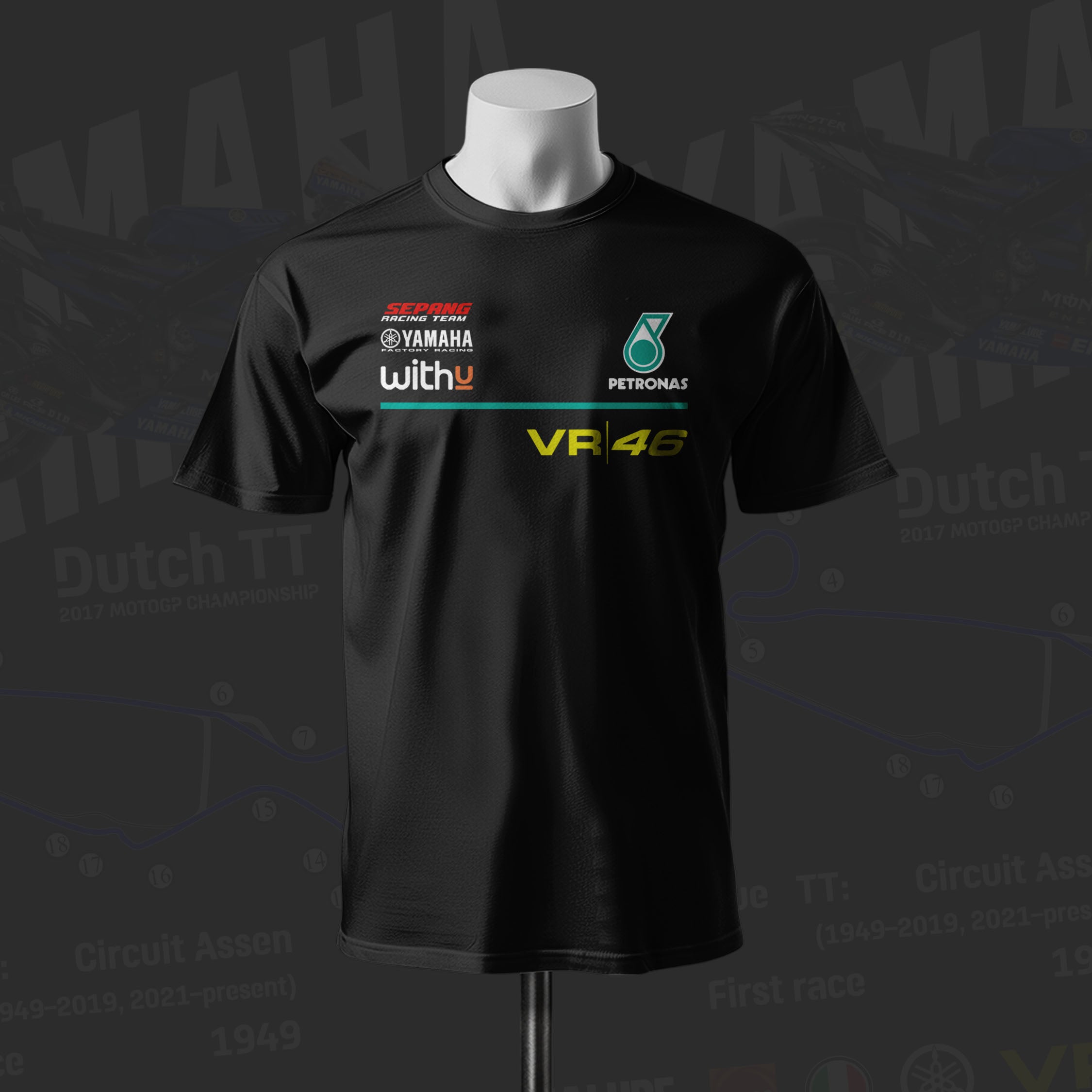 Y Dutch TT 2017 MotoGP inspired art Black Cotton T-shirt