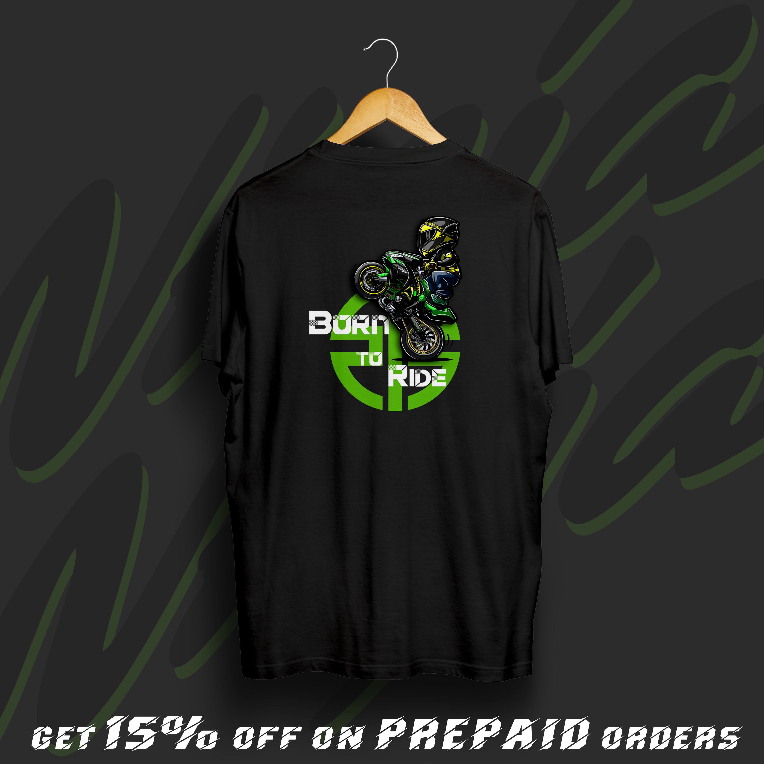KRT Ninja ZX-6R Fan Art Black Cotton T-Shirt