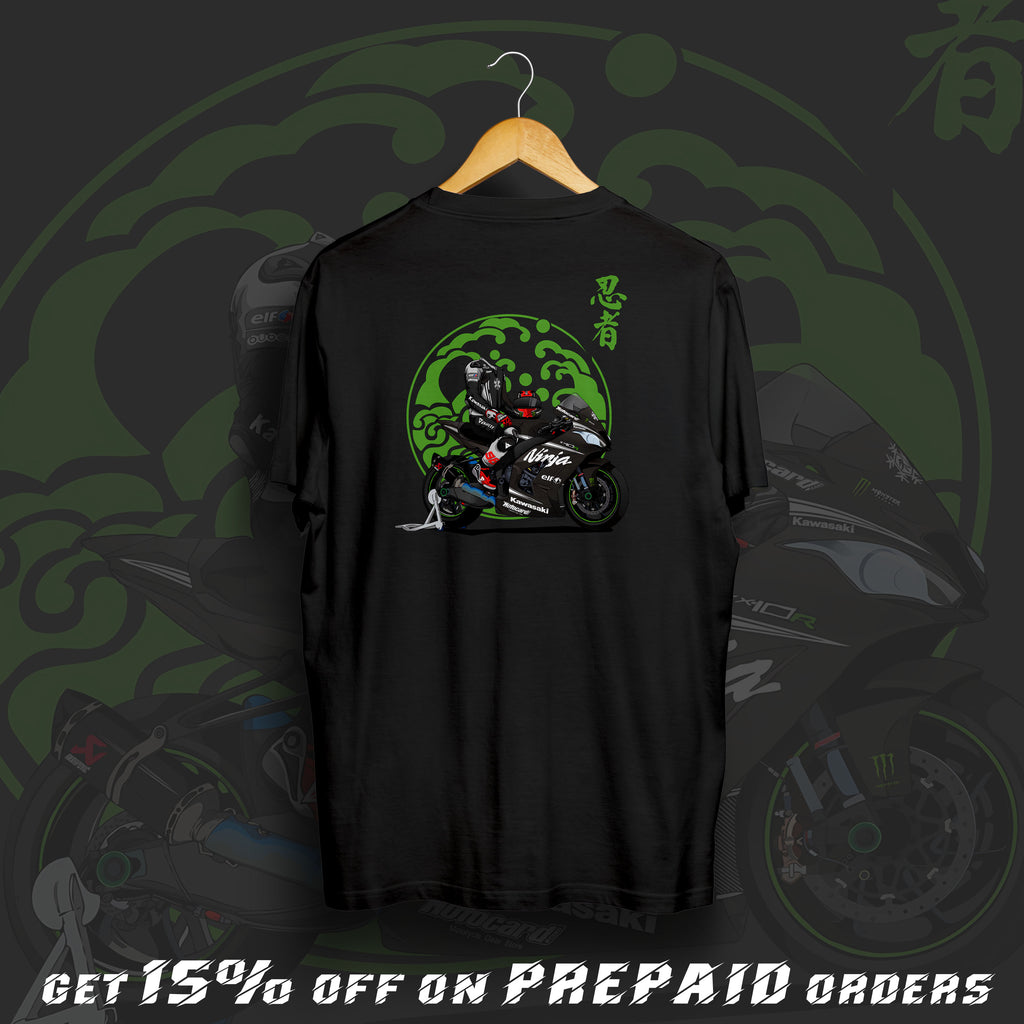KRT Ninja ZX-10R Fan Art Black Cotton T-Shirt