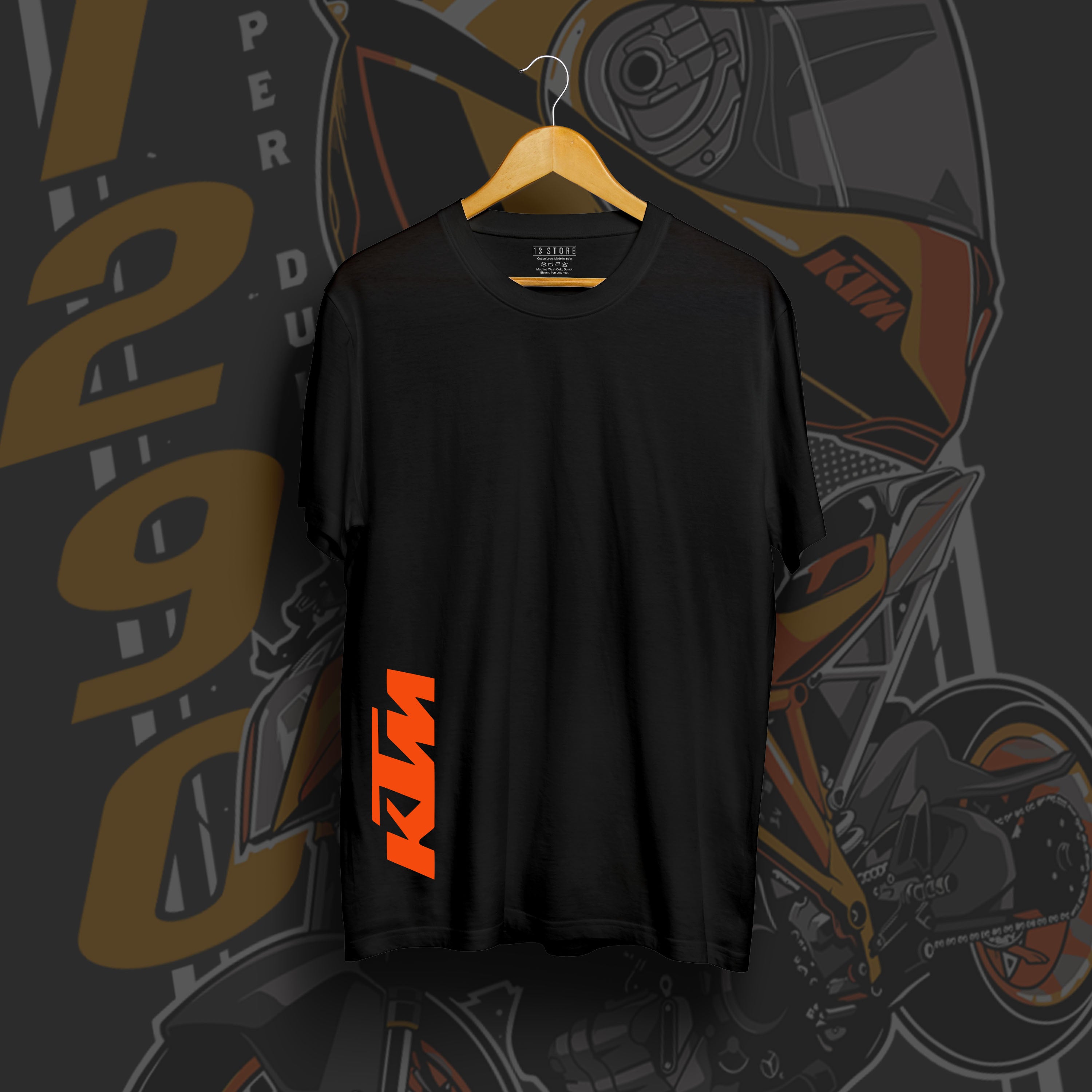 Fan Art Born to Ride Black Cotton T-Shirt