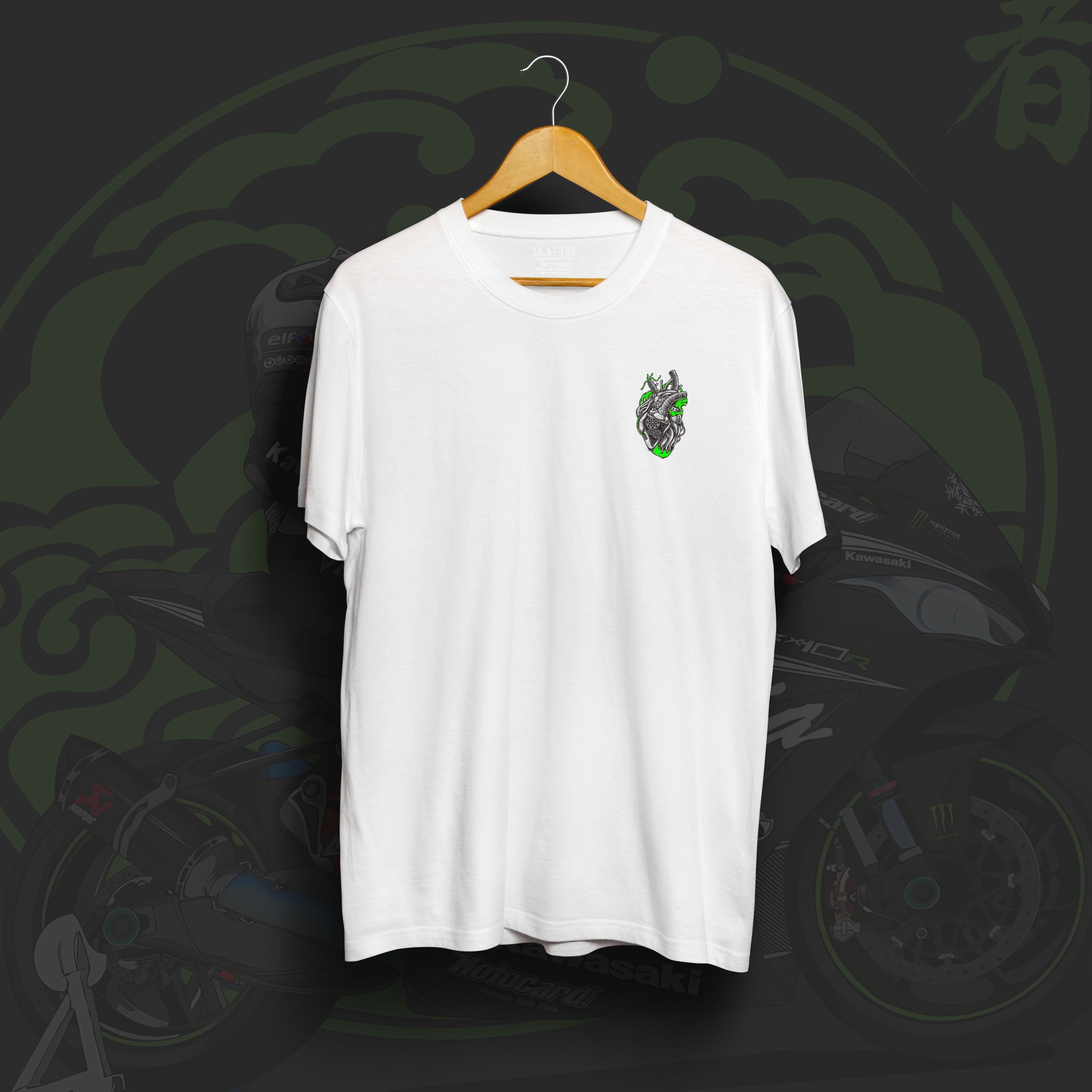 KRT Ninja ZX-10R Fan Art White Cotton T-Shirt
