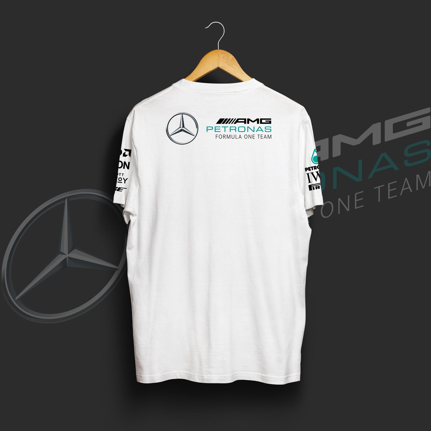 Lewis Hamilton F1 Racing Team White Cotton T-shirt