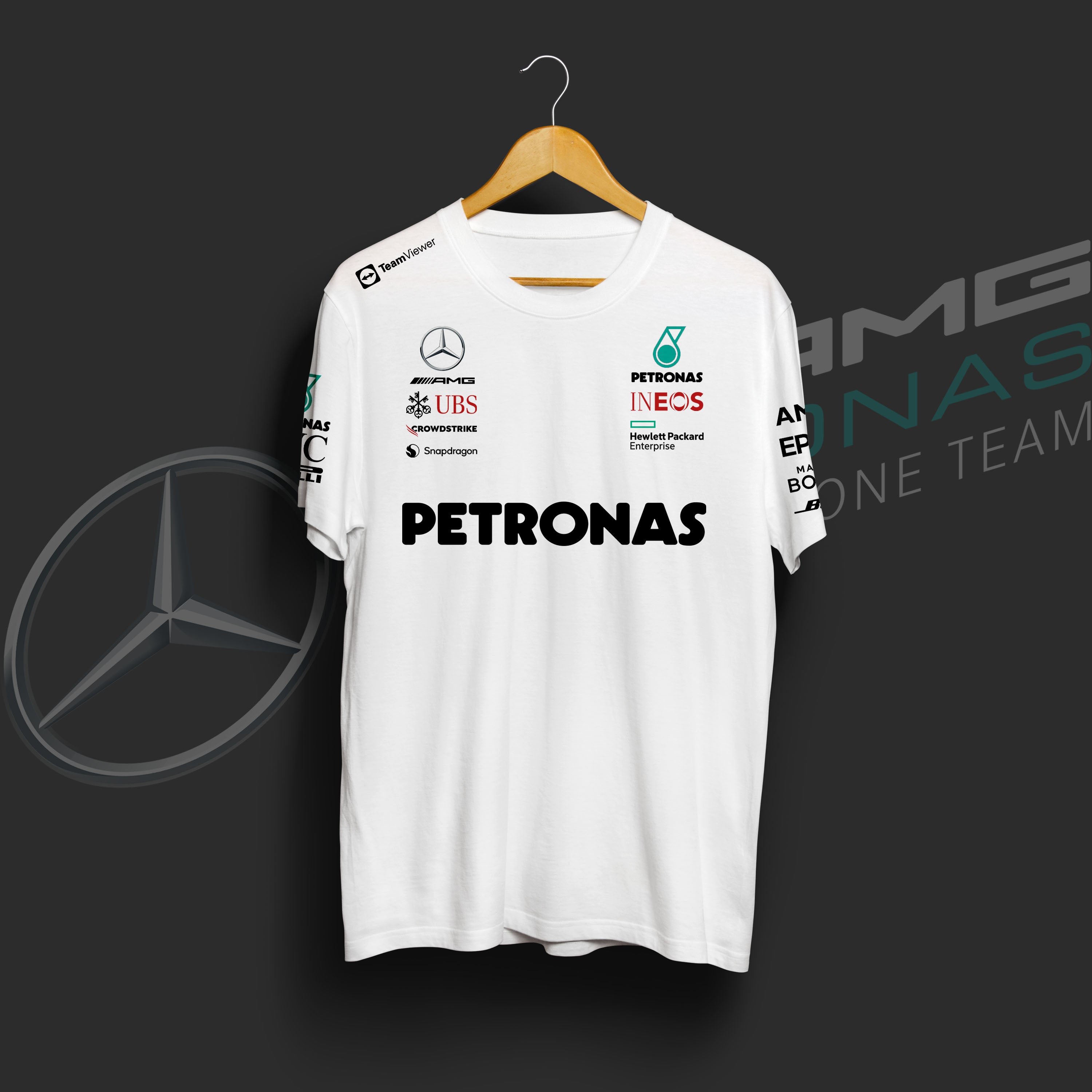 Legend's Vintage F1 Racing Team White Cotton T-shirt